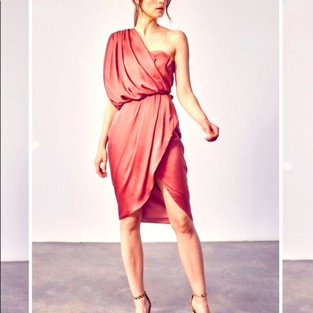 One shoulder drape dress | Size L